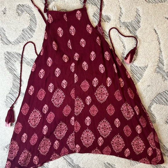 Boho Tank Tops Sleeveless  Tops Luq Maroon sz S & Pink Rose Tank sz M runs small - Picture 2 of 9